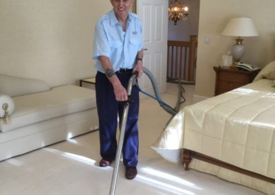 Tim Cleaning Bedroom Carpet